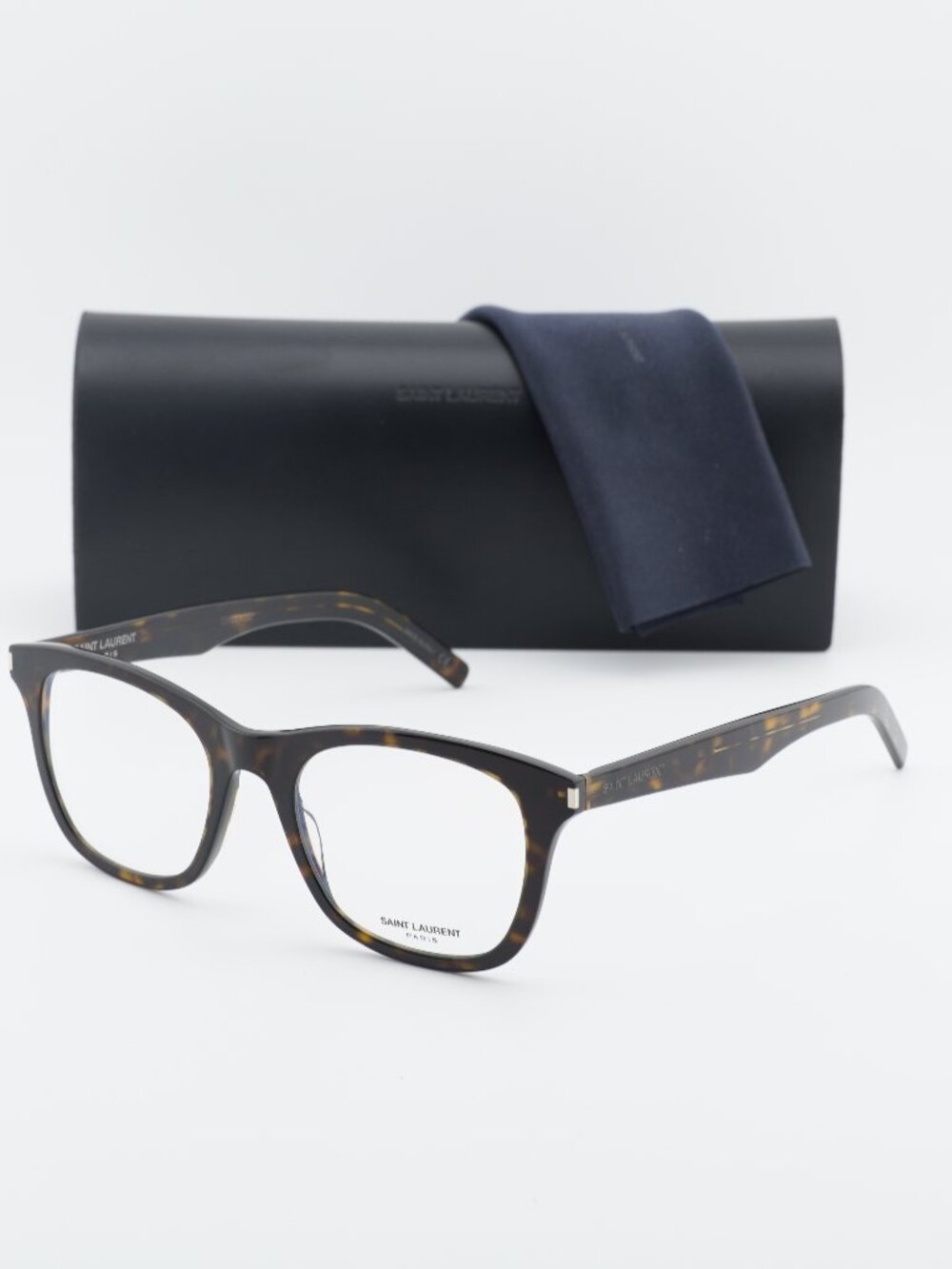Saint Laurent SL286 SLIM 002 Square Eyeglasses – Havana 50mm